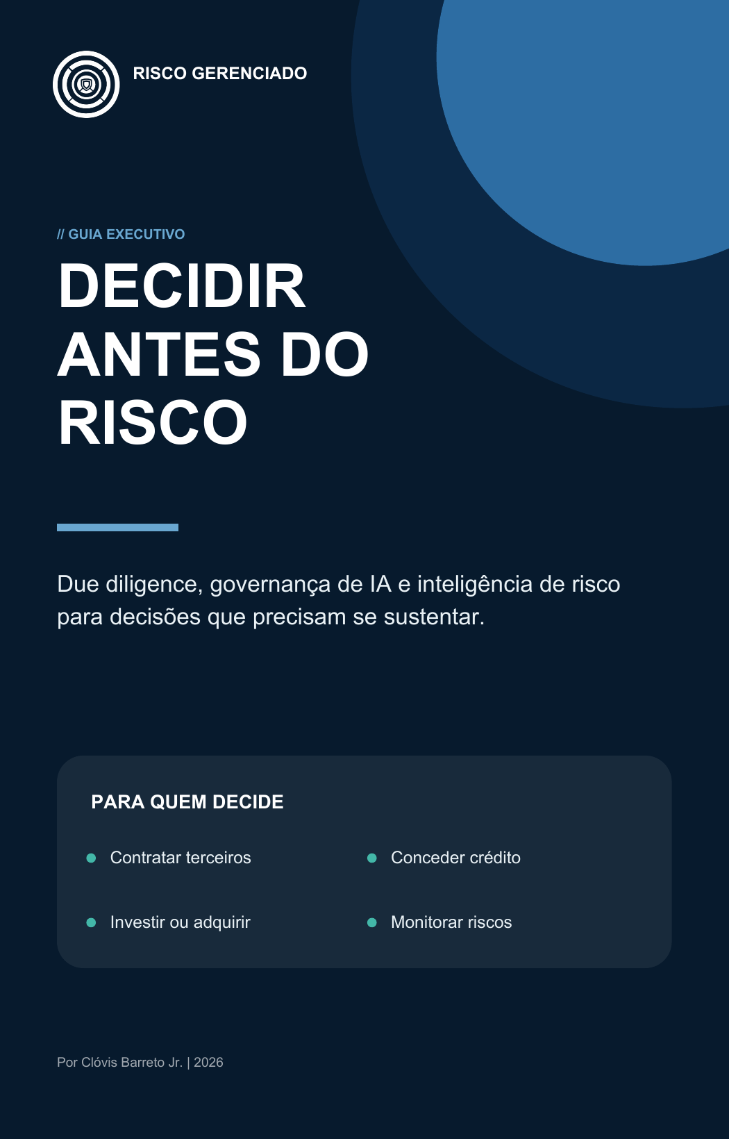 Capa do guia Decidir antes do risco